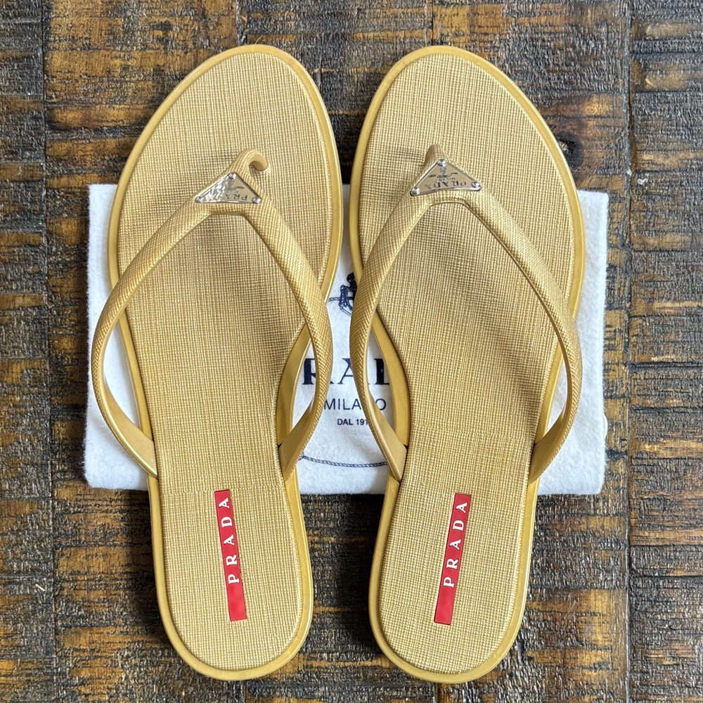 Prada Women's Gold Sandals